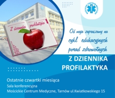Plakat spotkań z cyklu "Z dziennika profilaktyka"